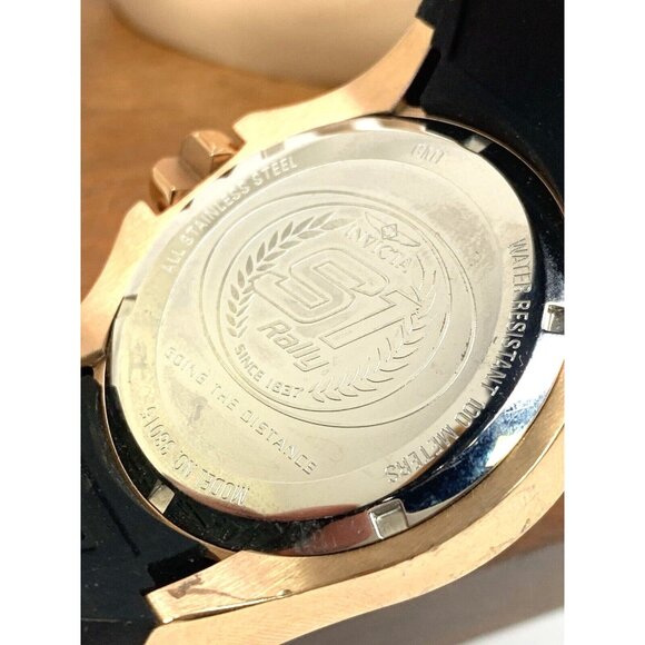 Invicta Men's Watch 38015 S1 Rally Quartz Black Dial Rose Gold Rubber Band 47mm - Picture 6 of 13